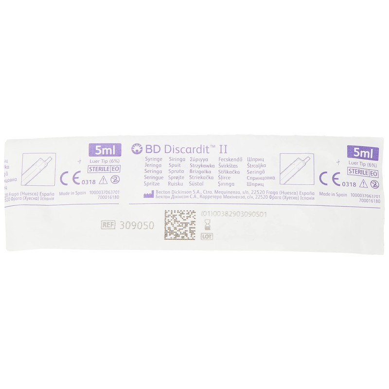 10 x STERILE 5ML LEUR SLIP SYRINGE