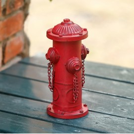 YiLifebes Small Dog Fire Hydrant Pee Post, 9" H Metal Fake Fire Hydrant for Dogs to Pee On, Indoor Training & Outdoor Garden Statue