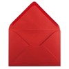 C7 envelopes, pointed flap, wet glue.