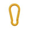 Stainless Steel Carabiner Hook with Yellow PE Coating 8 x