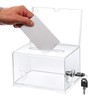 Acrylic Donation Box, Lockable, Ballot Box, Transparent with Key Lock,