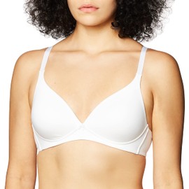 Warner's Women's Invisible Bliss Cotton Comfort Wireless Lift T-Shirt Bra RN0141A, White, 36C