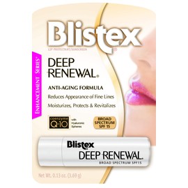 Blistex Lip Protectant Sunscreen Deep Renewal Anti-Aging Formula 0.13 Ounce (3.69g) (Value Pack of 3)