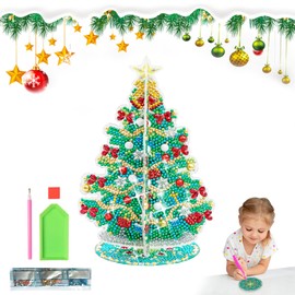 Viilich Diamond Painting Christmas Tree 5D Specially Shaped Diamond Painting Ornaments, DIY Diamond Daiments Painting Diamond Painting Craft and Christmas Decorations