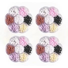 YSSZAM 4 Pack Colorful Bow-Knot Nail Stud Rhinestones Crystal, 3D Bow-Knot Colorful Nail Charms Set for Nail Stones Design DIY Decoration Jewel Stones Nail Art Rhinestones