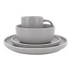 KASABLANCA Vajilla De Ceramica Gris 16 Piezas Moderna 4 Personas