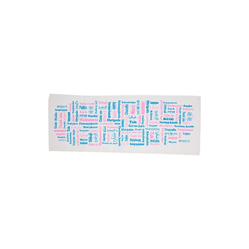 Epios 7341 Tenugui Hand Towel, Thank You, 13.8 x 35.4