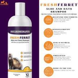 Piccardmed4spets Fresh-Ferret Aloe and Oats Shampoo 12oz