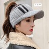 YAYUPLUS Women's Knit Sun Visor, Knit Hat, Sun Visor, Knit