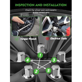 AUTOPTIM 32PCS M14x1.5 OEM Lug Nuts - Replacement for 2017-2024 Ford F250 F350-13/16" 21mm Hex Chrome Closed End Mag Seat Lug Nuts HCPZ-1012-B, HCPZ-1012-A