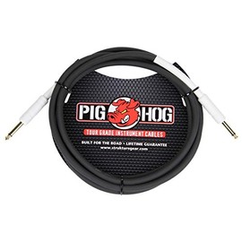Pig Hog PH10R - Cable de instrumento de guitarra en ángulo recto de 0.315 in, 1/4 pulgadas a 1/4 pulgadas, 10 pies