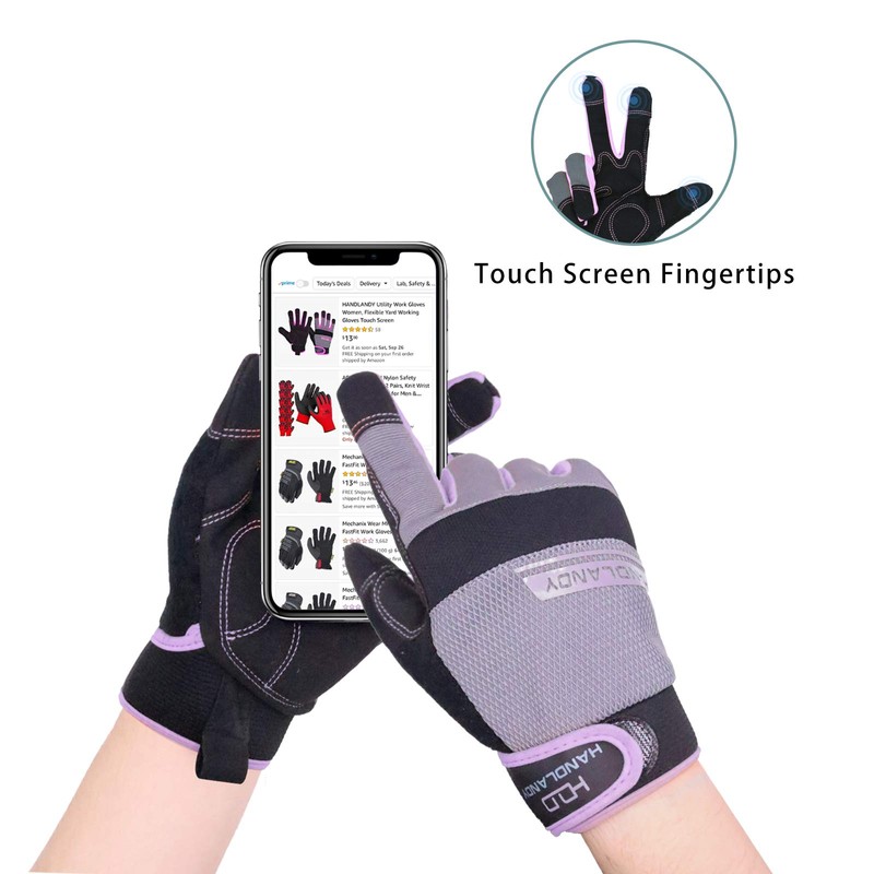 HLDD HANDLANDY Safety Work Gloves, Women Utility Work Gloves, MultiFunctional