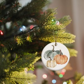 ignytiger Fall Decor Ceramic Ornaments, Fall Decorations for Home, Pumpkin Fall Tree Ornaments, Fall Pumpkin Decor, Fall Tree Decorations, Thanksgiving Decorations, Thank You Gifts