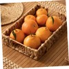 KOMBIUDA 1Set Woven Storage Baskets Decorative Straw Baskets for Organizing