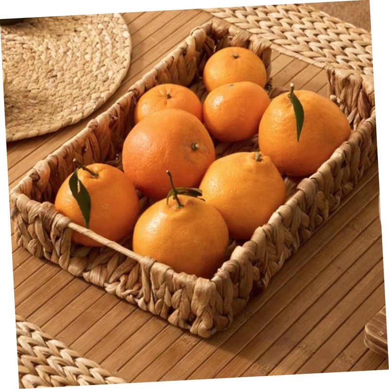 KOMBIUDA 1Set Woven Storage Baskets Decorative Straw Baskets for Organizing