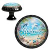 Yiruhe 4 Pack Beach Dolphin Cabinet Knobs Pulls, Crystal Glass