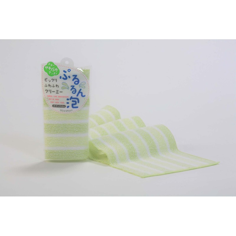 Pururun Foam Body Towel, Green