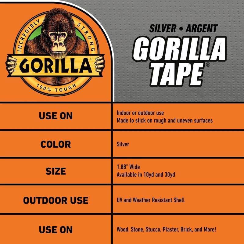 Gorilla Tape Double Thick Weather Resistant Duct Tape 1 Pack