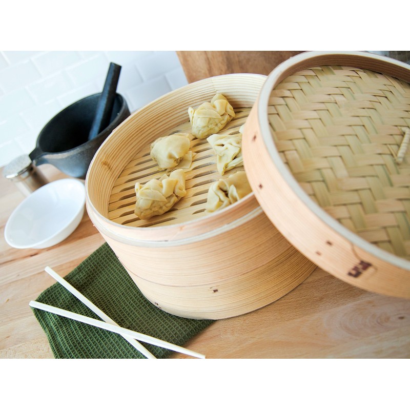 Fox Run Bamboo Steamer, Bamboo Steamer, Brown