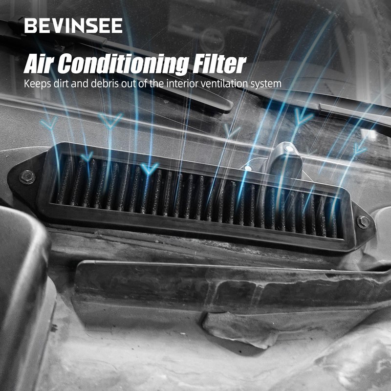 Bevinsee 2pcs Cabin Air Cowl Filters Compatible with E Chassis