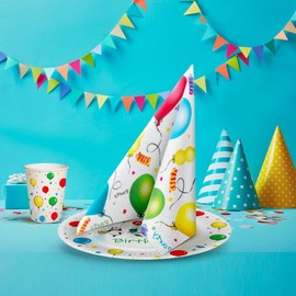 AM Décor - 20ct Soft 3-Ply Paper Luncheon Napkins Party -13" x 13" (Unfolded) Balloons