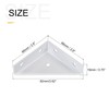 sourcing map 10 Pieces Angle Corner Brackets White 66mm x
