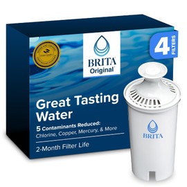 Brita Longlast FiltroS de Rpuesto Estándar, Color Blanco - 1 Caja x 4 Piezas