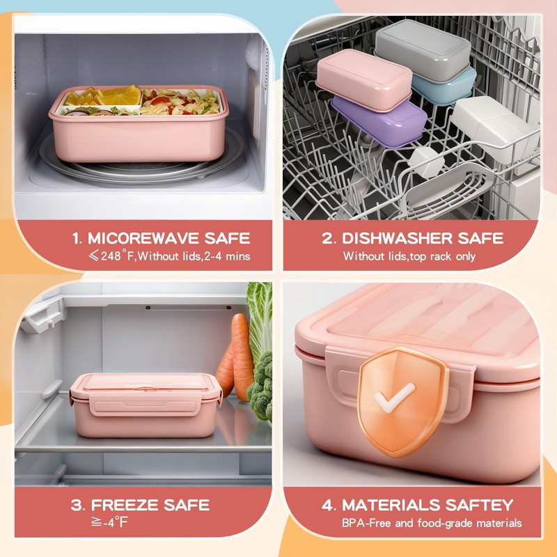 Bento Box with Lunch Bag for Women & Girls, 1100ml