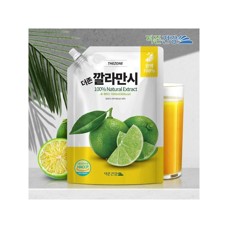 The Zone Health 더존건강 깔라만시 원액 100% 1L 3팩 Deojon