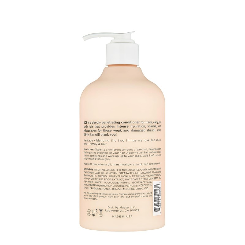 Hairitage Deep Moisture & Restore Deep Conditioner with Safflower Oil