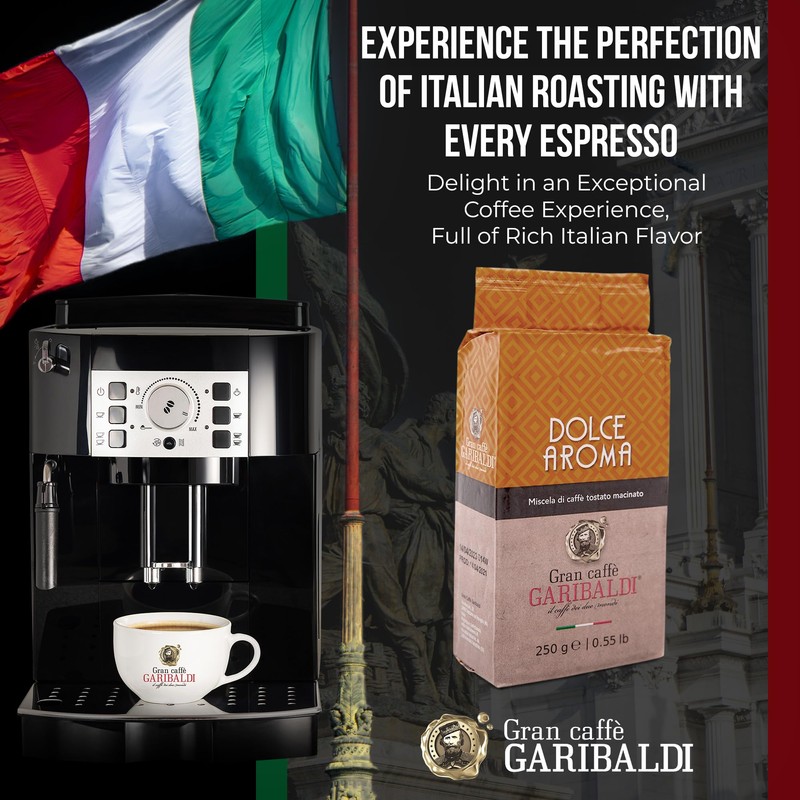 Gran Caffè Garibaldi Ground Espresso Coffee – Finely Ground for