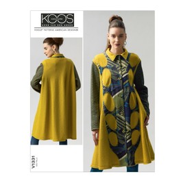 VOGUE PATTERNS V1331 Misses' Coat Sewing Template, Size A5 (6-8-10-12-14)