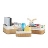 Relaxdays Bamboo Shelf Basket Set
