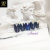 Bright Blue Handmade Nail Tips - Short Oval / 찬란한블루