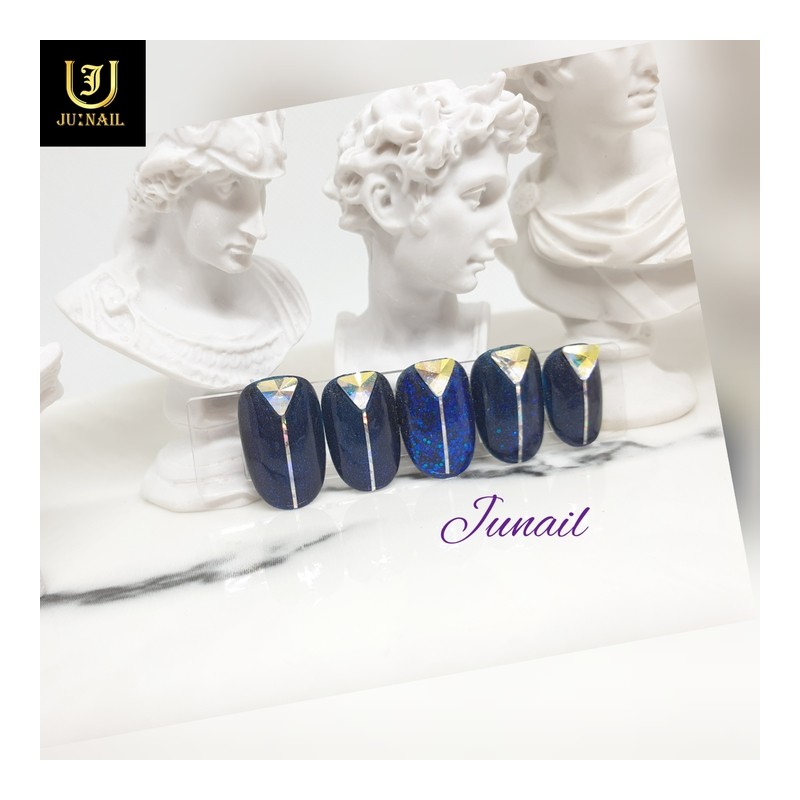 Bright Blue Handmade Nail Tips - Short Oval / 찬란한블루