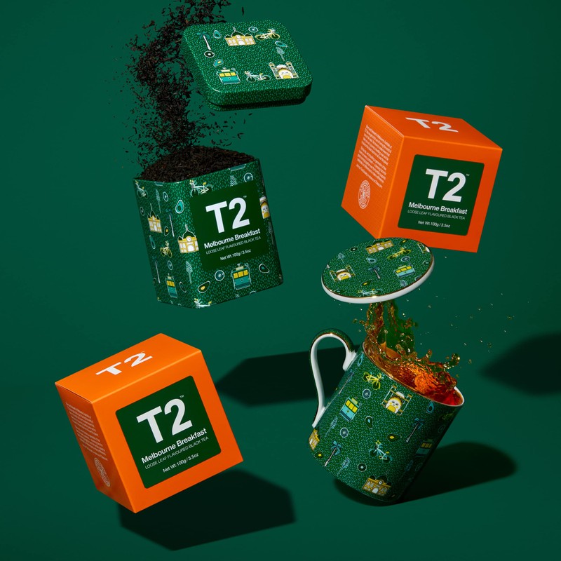 T2 Tea Melbourne Breakfast Loose Leaf Black Tea in Box,