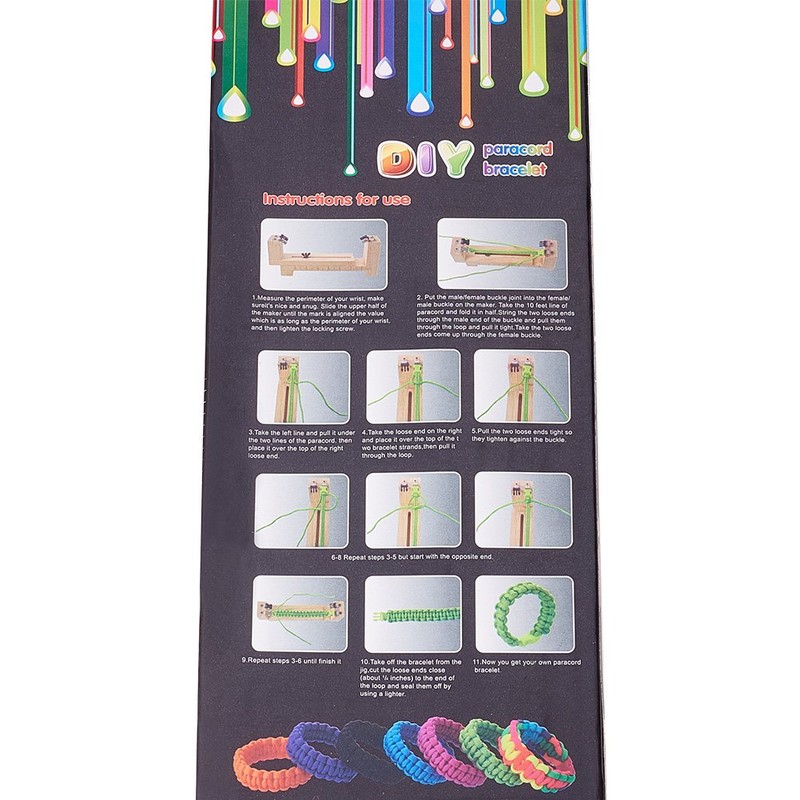 PH PandaHall Jig Bracelet Maker with Parachute Cord, Wristband Maker