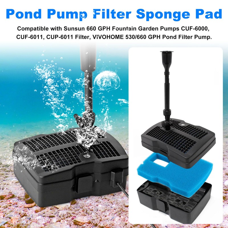 Kscjdg Pond Filter Pad Fountain Sponge Filter Replacement Pond CUF-6000