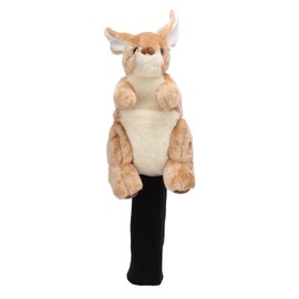 Kangaroo Driver Wood Covers, Kangaroo Head Cover Plush Animal Club Headcover No.1 Wooden Club Cover for Course