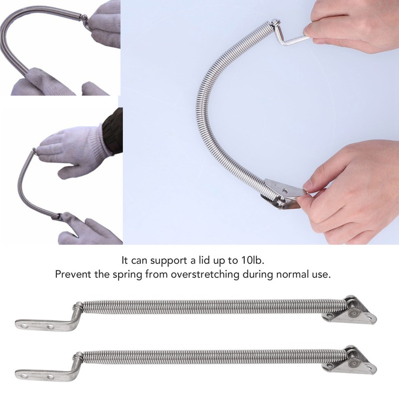 2pcs Hatch Support Spring 304 Stainless Steel 8 1/4in for