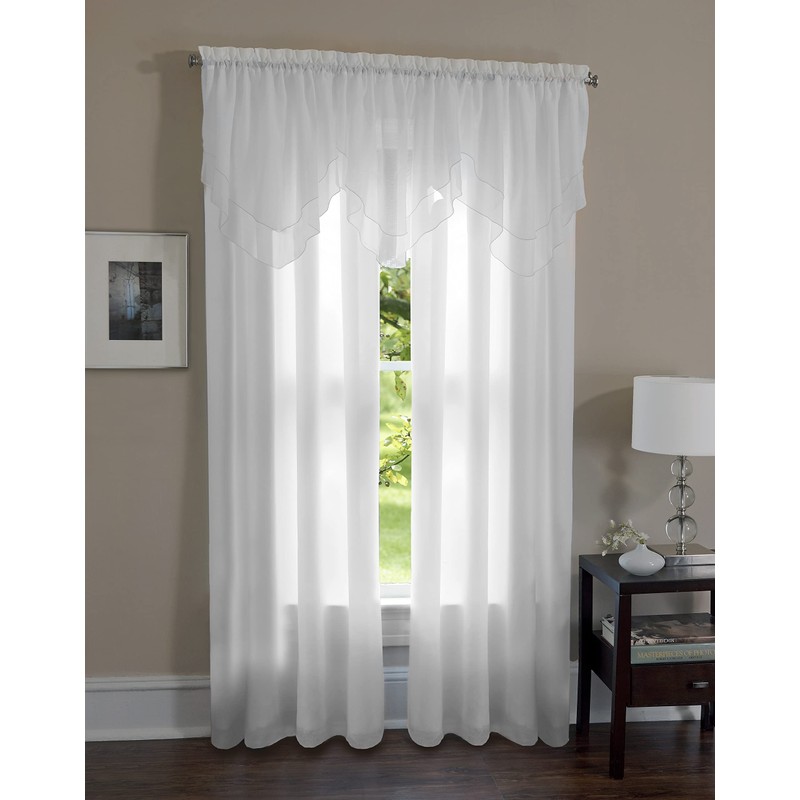 Today's Curtain Emelia Original Voile Ascot 25", White, 40" W