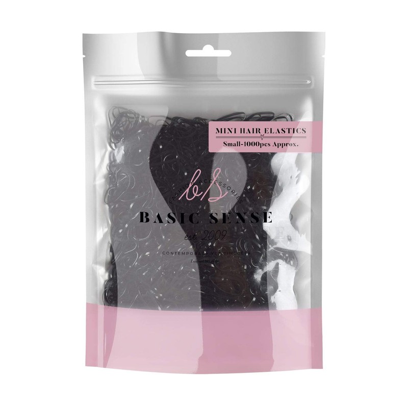 1000 Multi Pack Essential Mini Hair Rubber Elastics for Kids