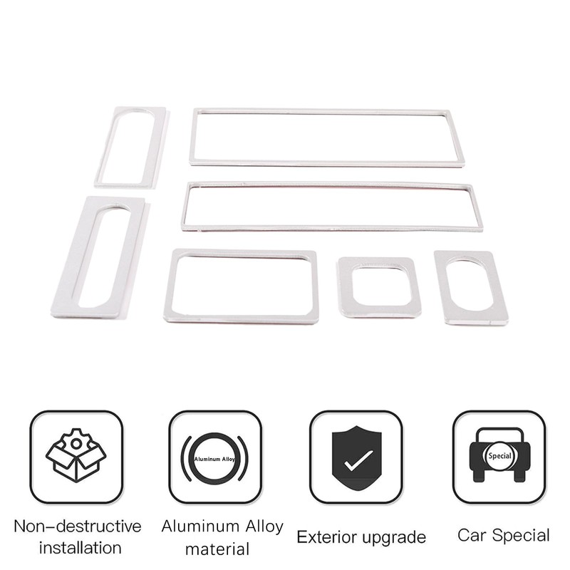 PIUGILH Console Dashboard Switch Button Trim Cover Kit Compatible with