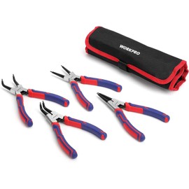 WORKPRO Snap Ring Pliers Set 4PCS Heavy Duty 7 " Internal External Circlip Plier