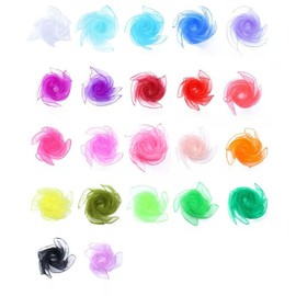 Whakano Pack of 10 Square Juggling Cloths, Silk Scarves, Chiffon Cloths, Performance Dance Cloths, Gymnastics Cloths, Juggling Scarves for Dancing, Juggling, Sensory, Dance Cloths, 70 cm, White