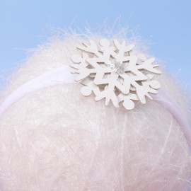 Children Zircon Sparkle Snowflake Hairband - Winter Wonderland Party Decorations,Pink Glitter Snowflake Hairband,Baby Showers (white)