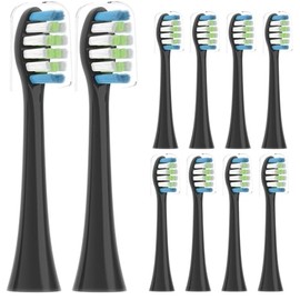 10 brush heads suitable for Tristan Auron replacement brush heads, replacement brush heads, replacement brush head suitable for business class (black)