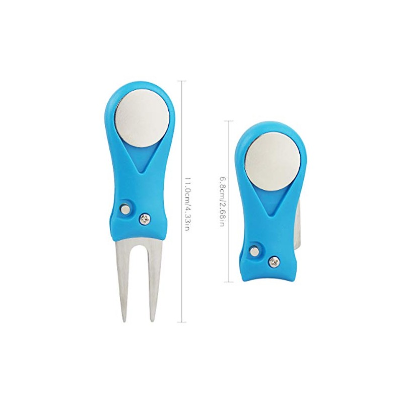 IKAAR Golf Divot Tool with Pop-up Button & Magnetic Ball