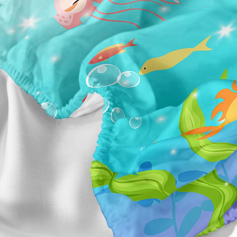 XYNHML Sea Turtle Fitted Sheet Cartoon Turtle Bed Sheets Reptile