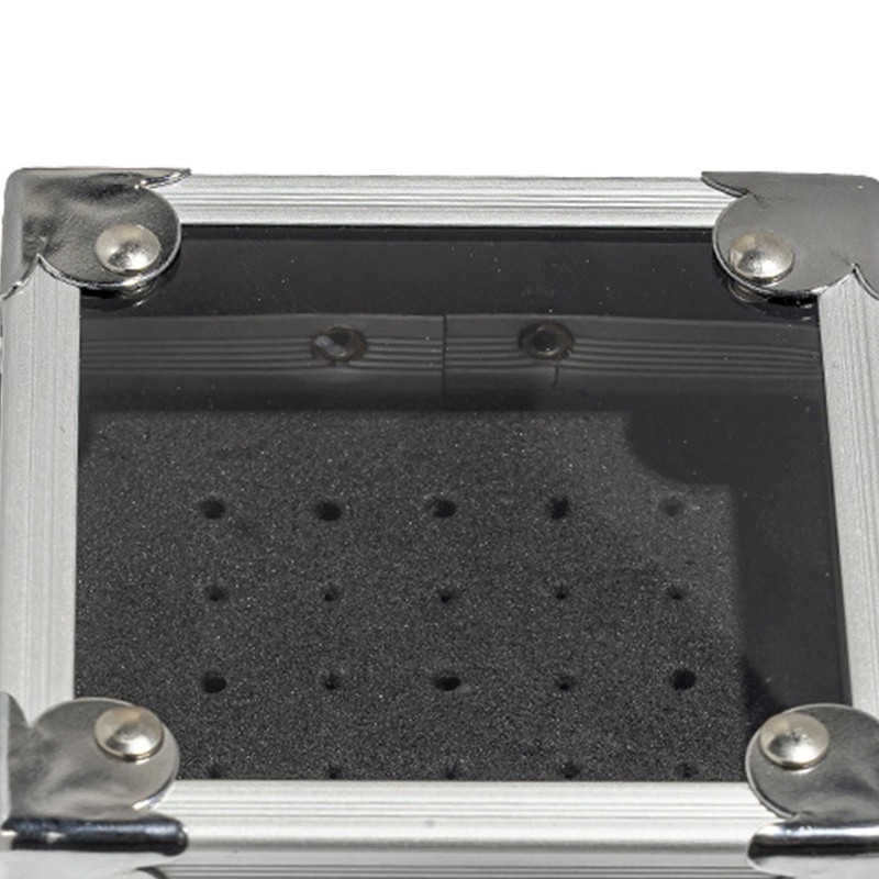 Nail Drill Bit Holder Case 25 Holes Transparent Flip Cover